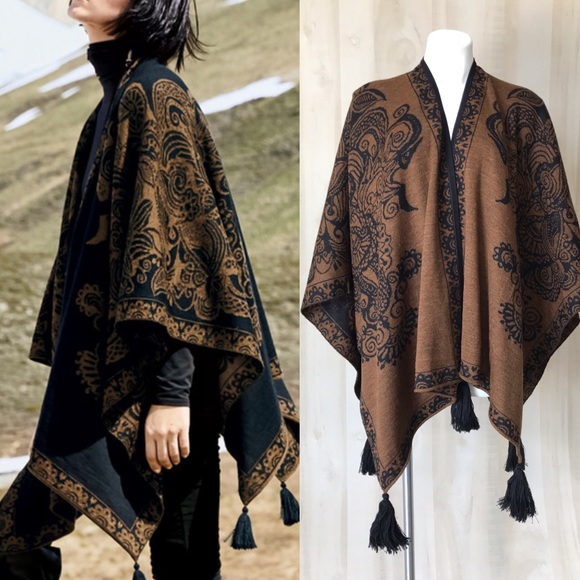 Peruvian Connection Accessories - Peruvian Connection Alpaca wool Ruana Wrap